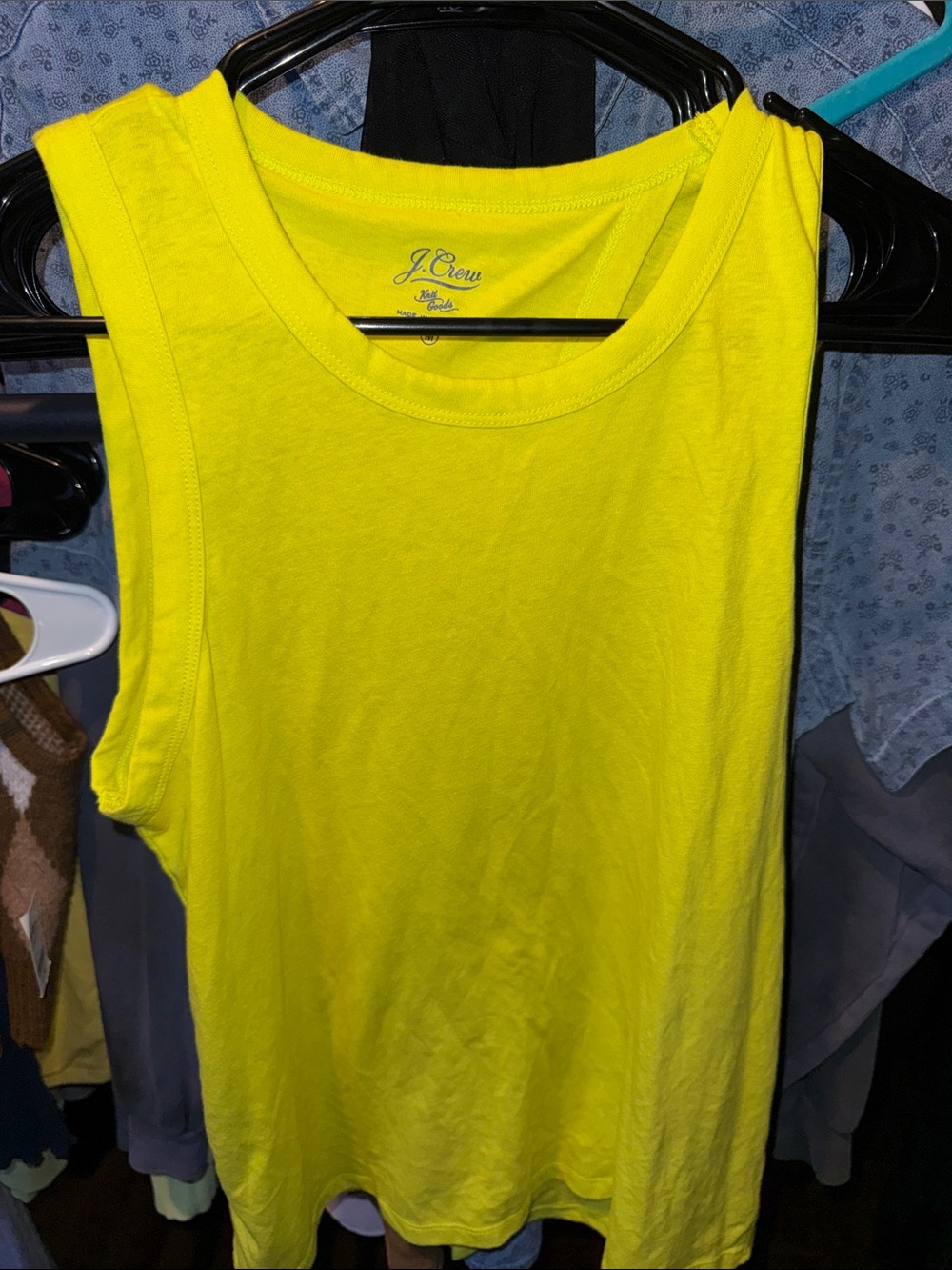 J. Crew Neon Yellow Sleeveless Tank Top